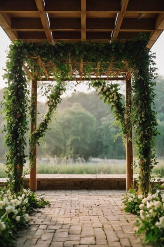 Drape some greenery over pergola