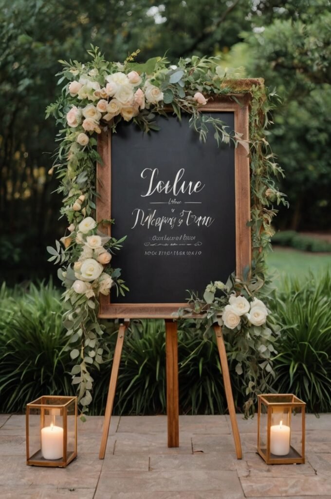 Floral Wedding Sign