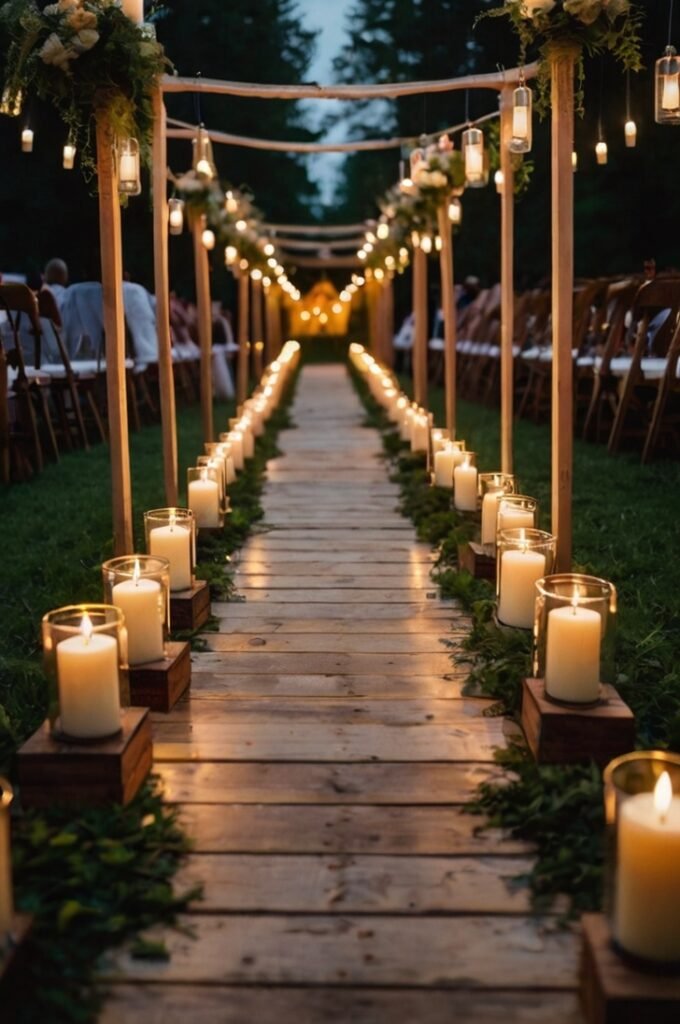 Elevated Candlelit Aisle