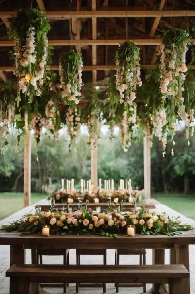 Hanging Floral Chandeliers