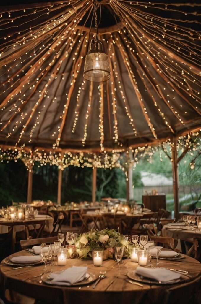 Rustic Fairy Light Dome Tent