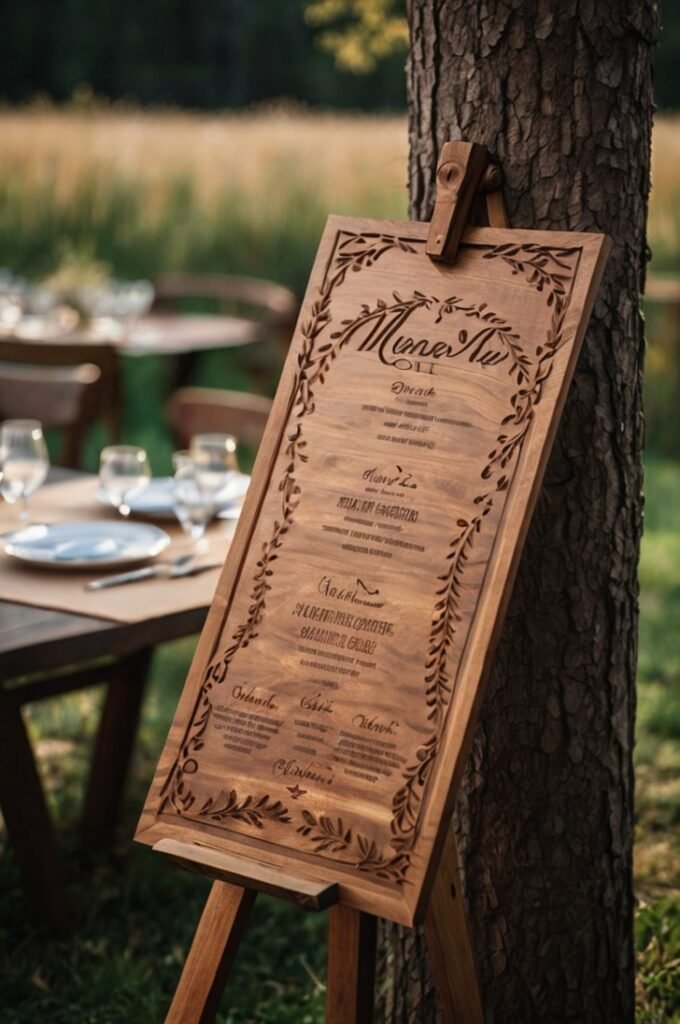 Custom Carved Wooden Menu Boards