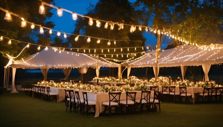 outdoor wedding lights decoration