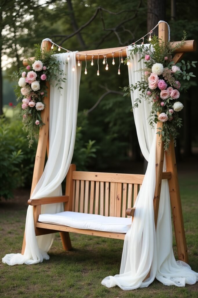 Oversized Wooden Swing Decor