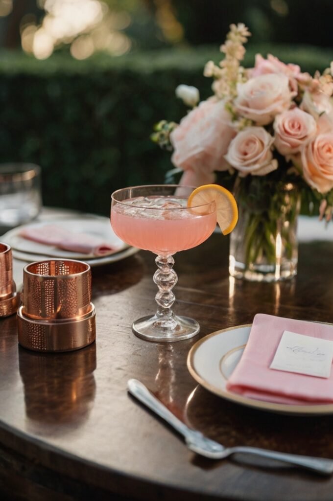 Blush Pink Signature Cocktails
