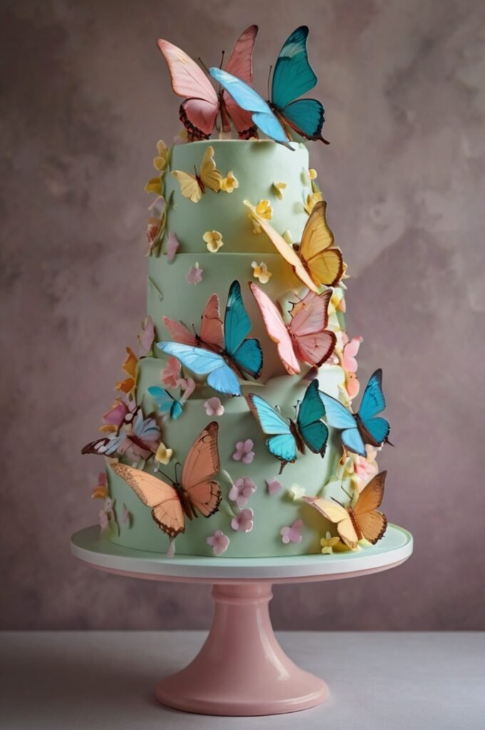 Butterfly Cascade Cake