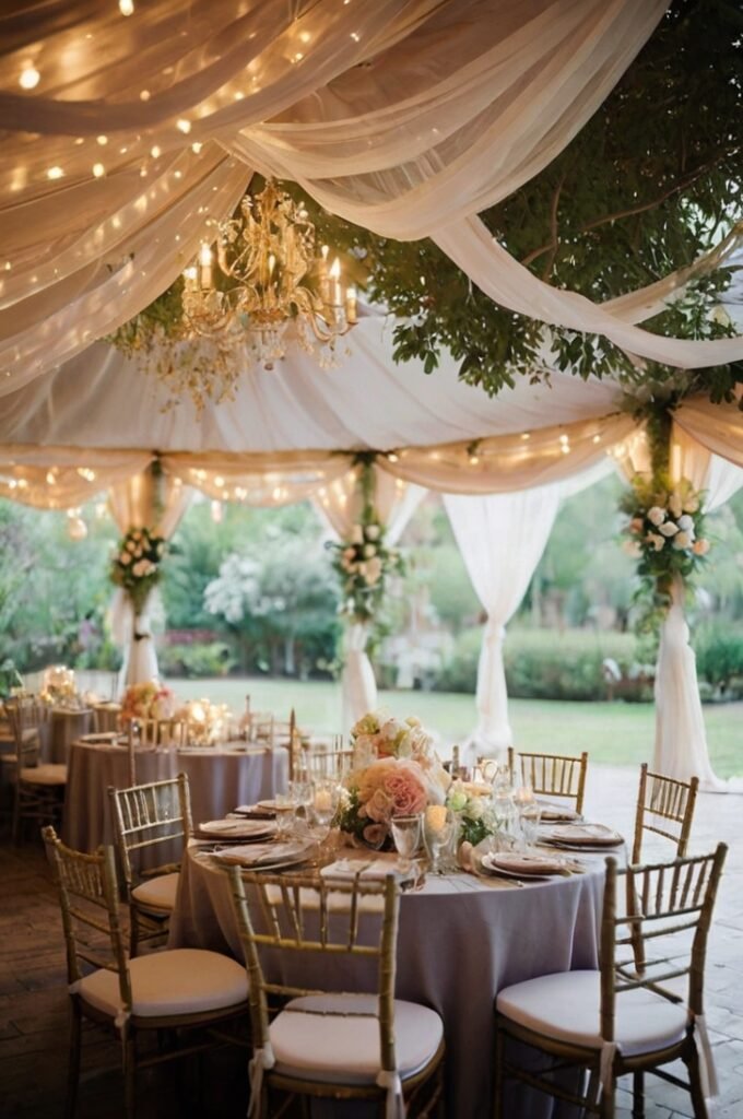 Canopy of Draped Fabric