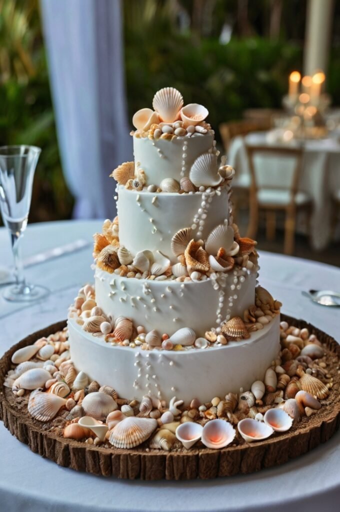 Cascading Seashell Cake