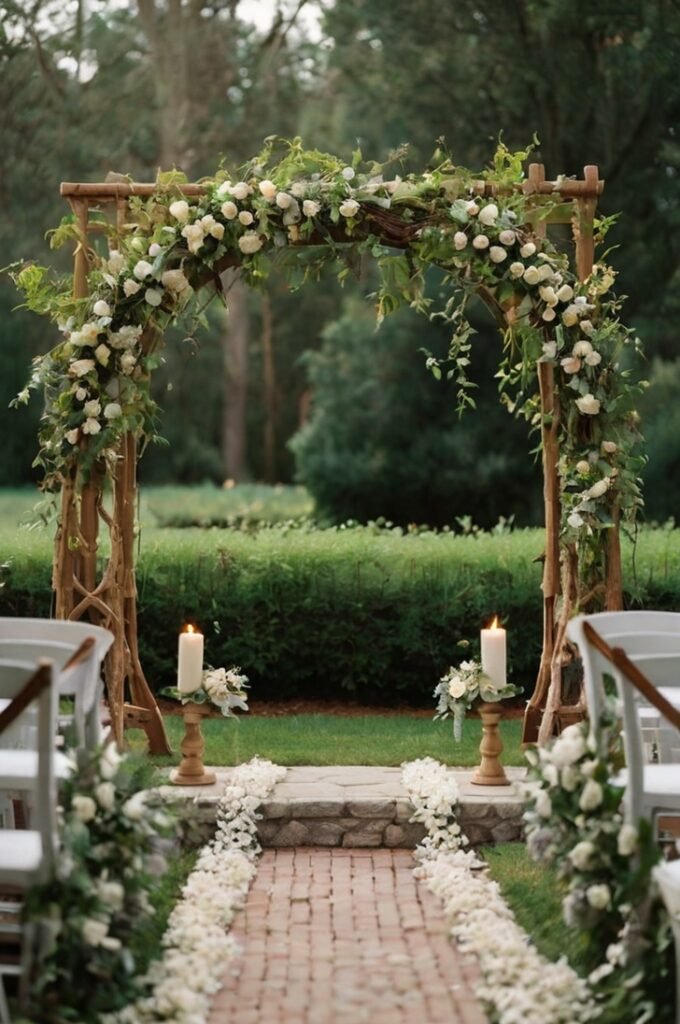 Charming Garden Wedding Altar