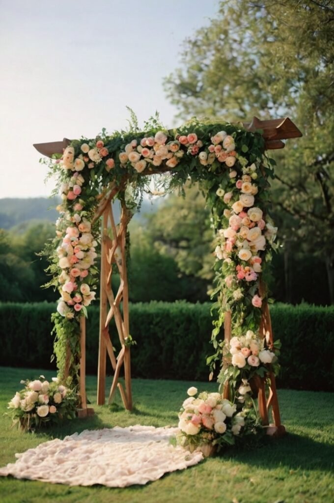 Floral-Draped Arbor