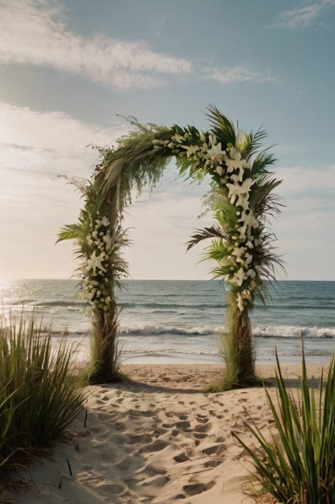 Greenery and Pampas Wedding Arch