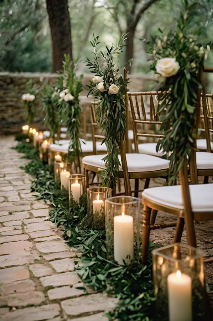 Lush Greenery Aisle Decor