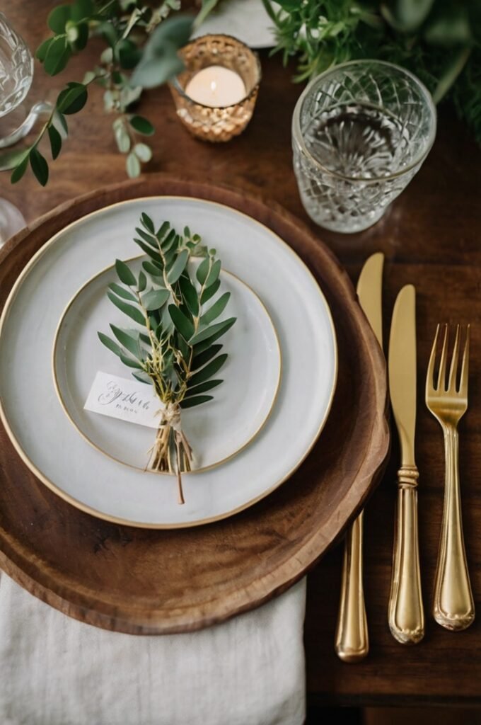 Natural Foliage Table Settings