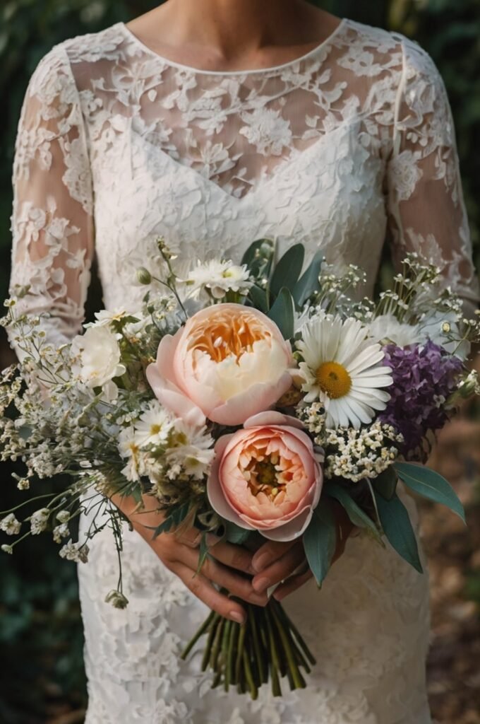 Peonies and Daisies