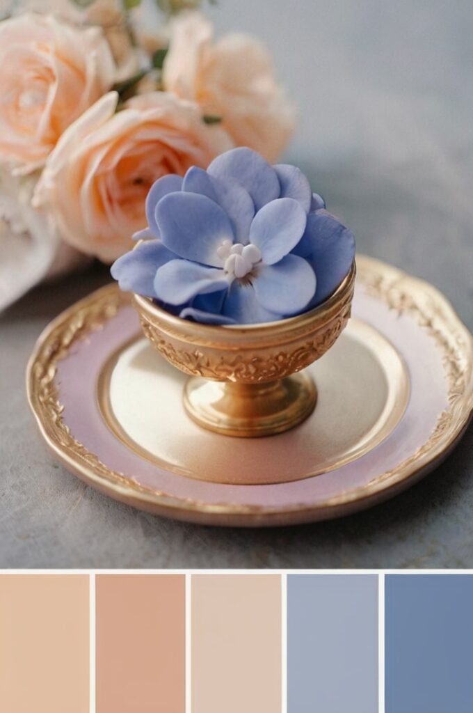 Periwinkle & Peach