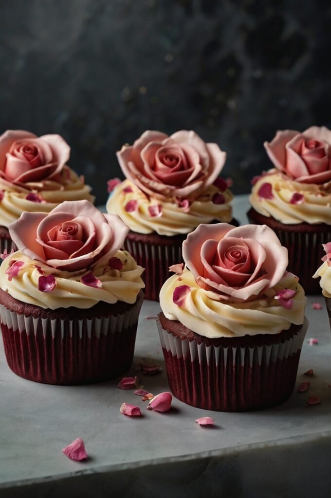 Red Velvet with Rosewater Cream
