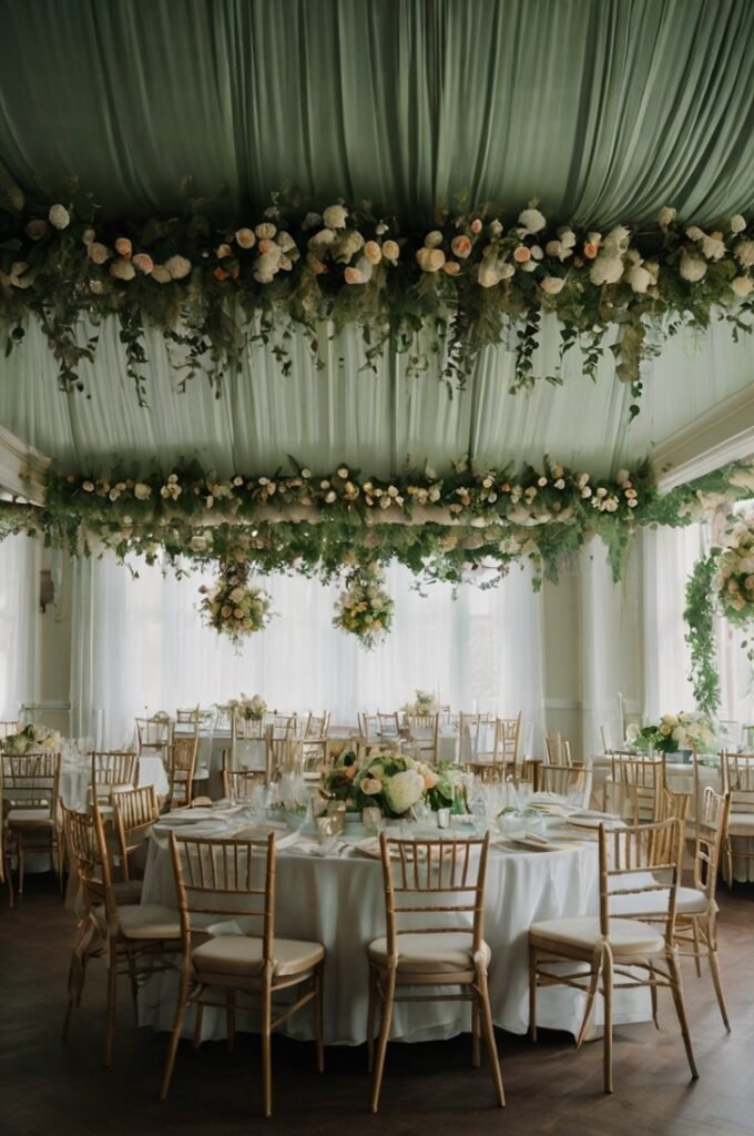 Sage Green Ceiling Installation