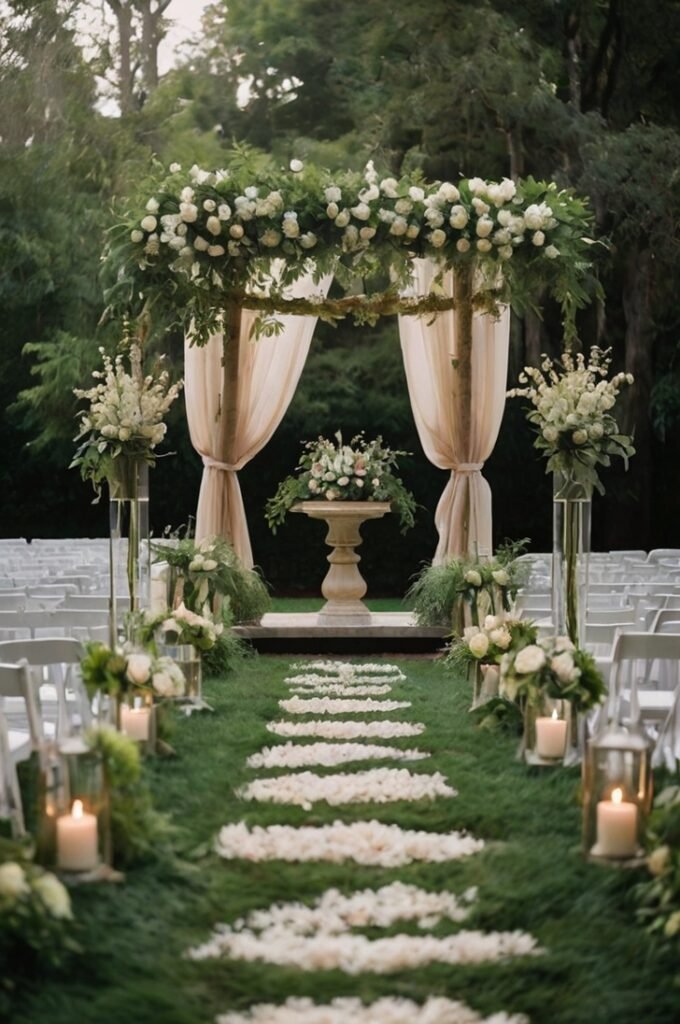 Sage Green Wedding Aisle Decor