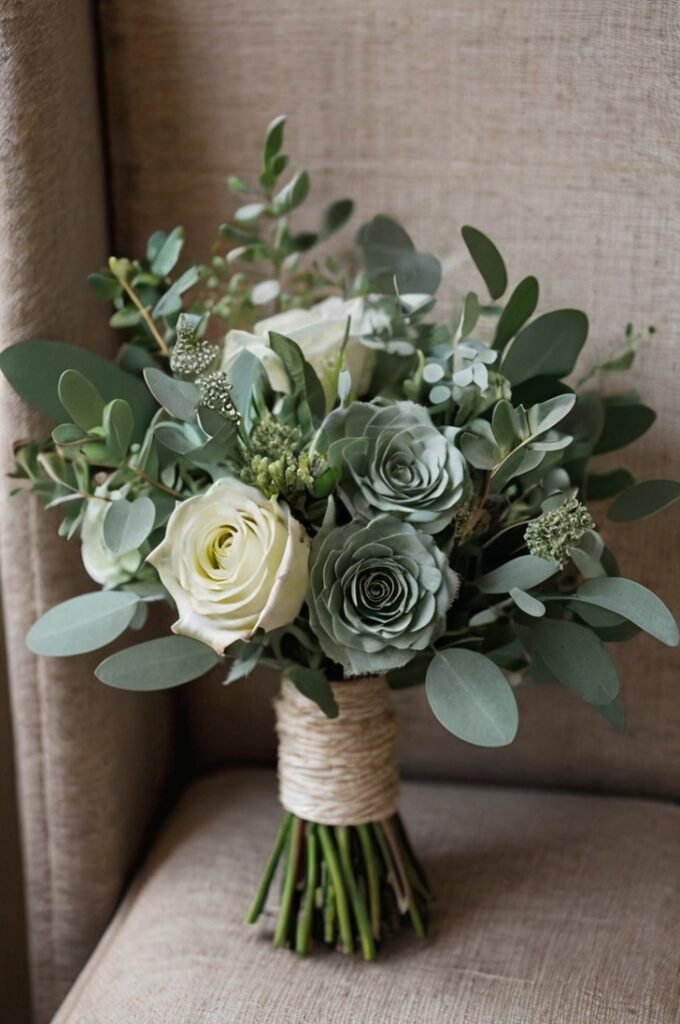 Sage Green Wedding Bouquets