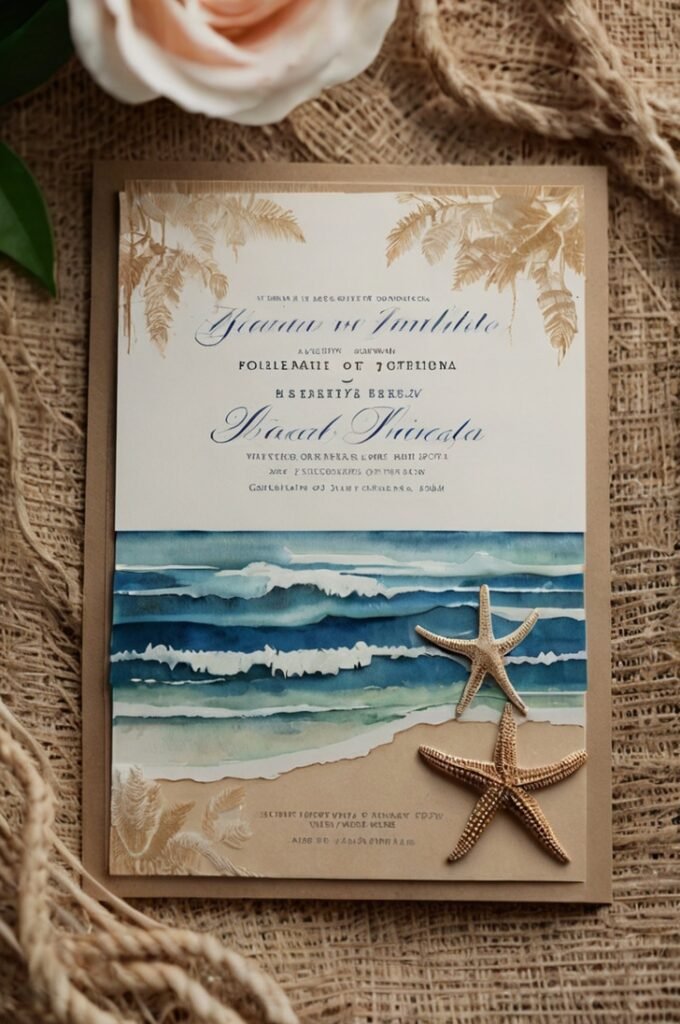 Sea-Inspired Wedding Invitations