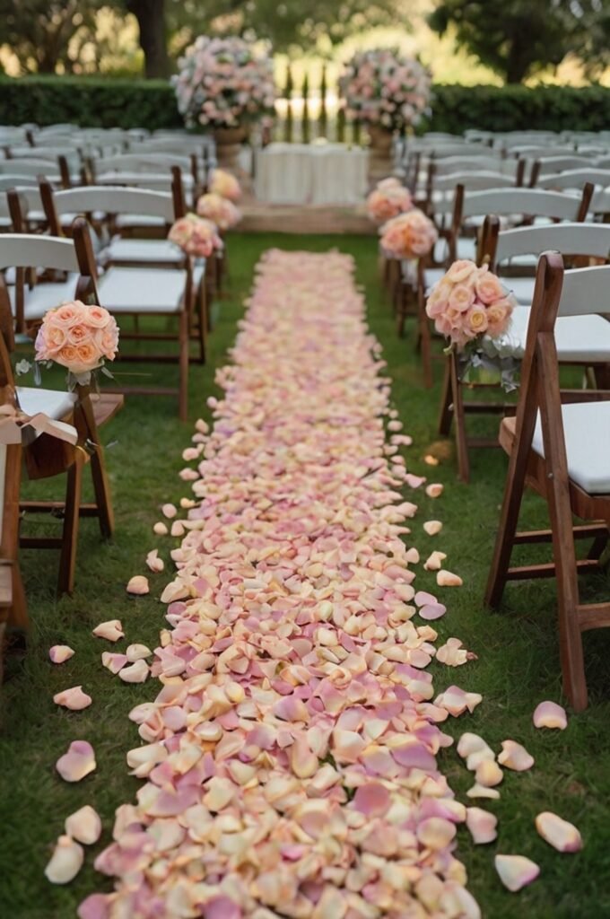 Spring Garden Wedding Aisle