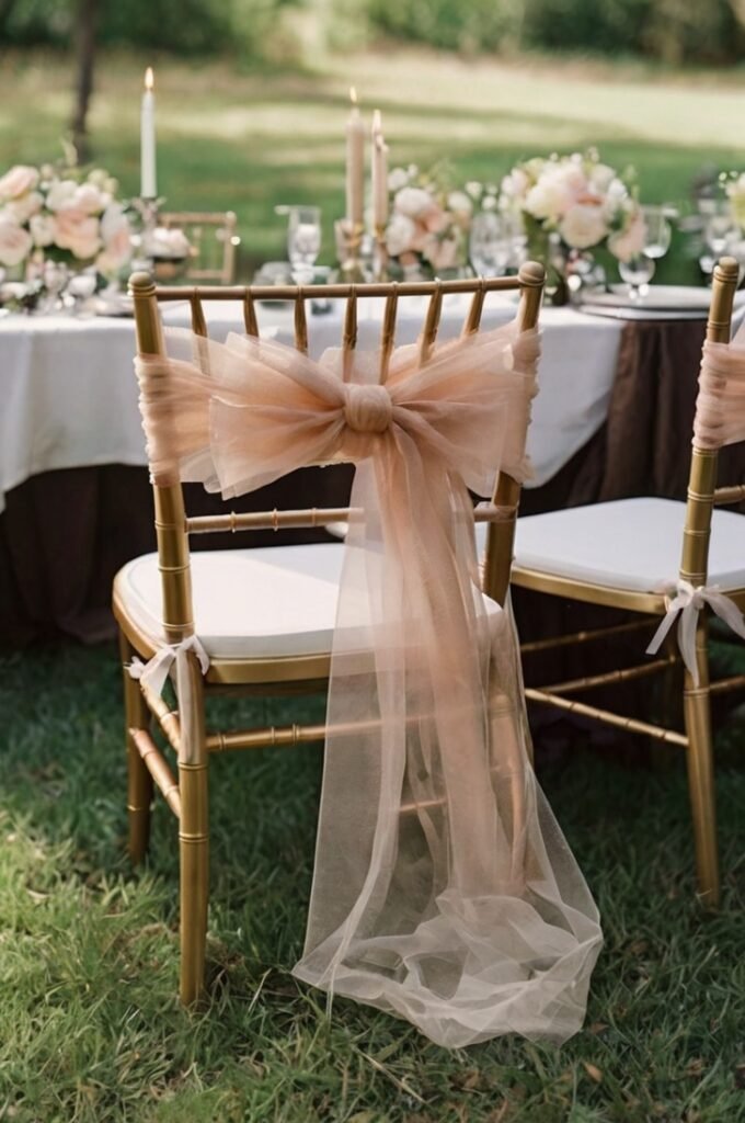 Tulle Chair Bows