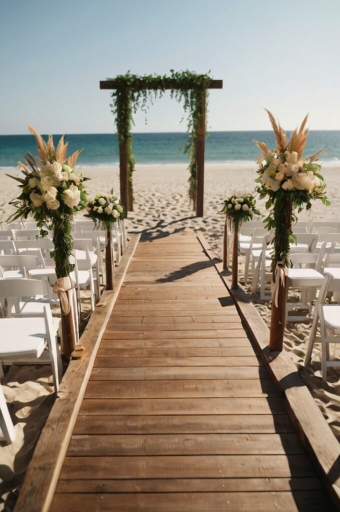 Wooden Ceremony Aisle Walkway