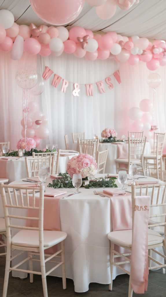 Blush Wedding Reception Decorations