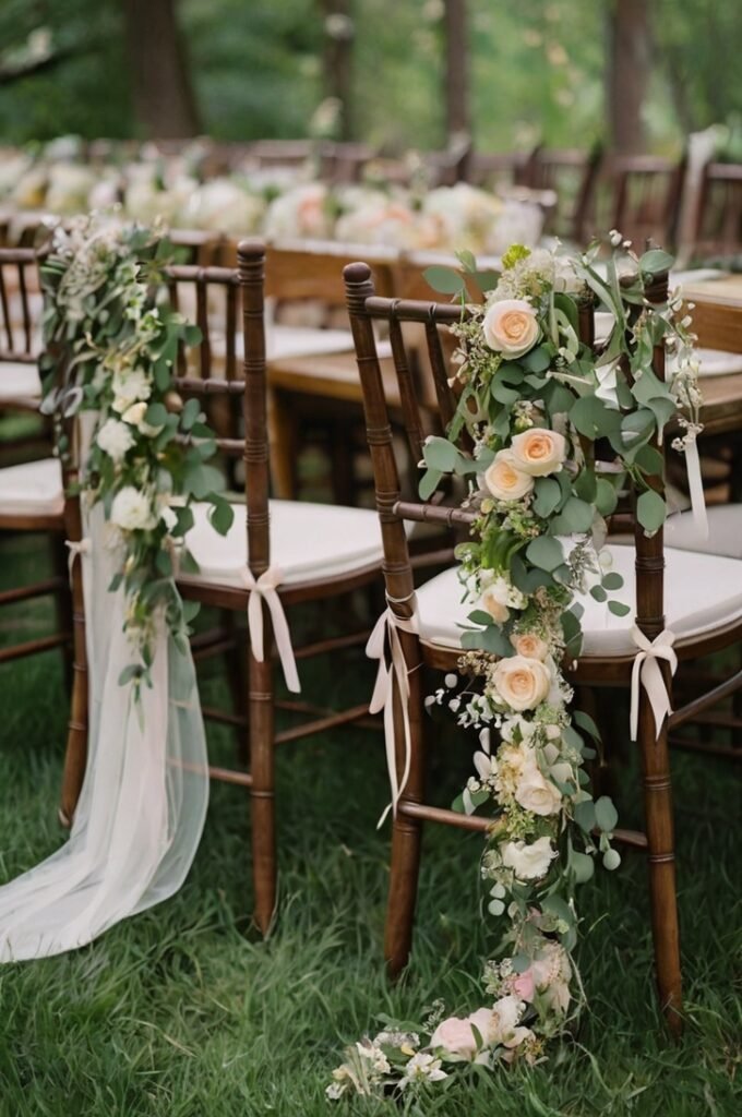 Decorate Chairs with Flower Garlands