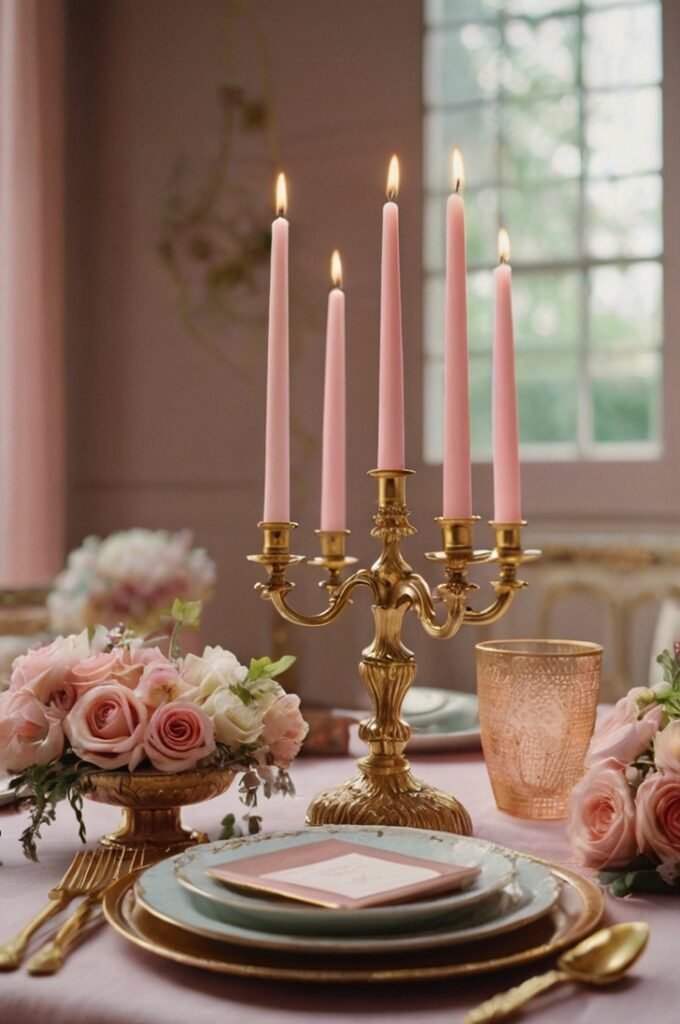 Pink Taper Candles