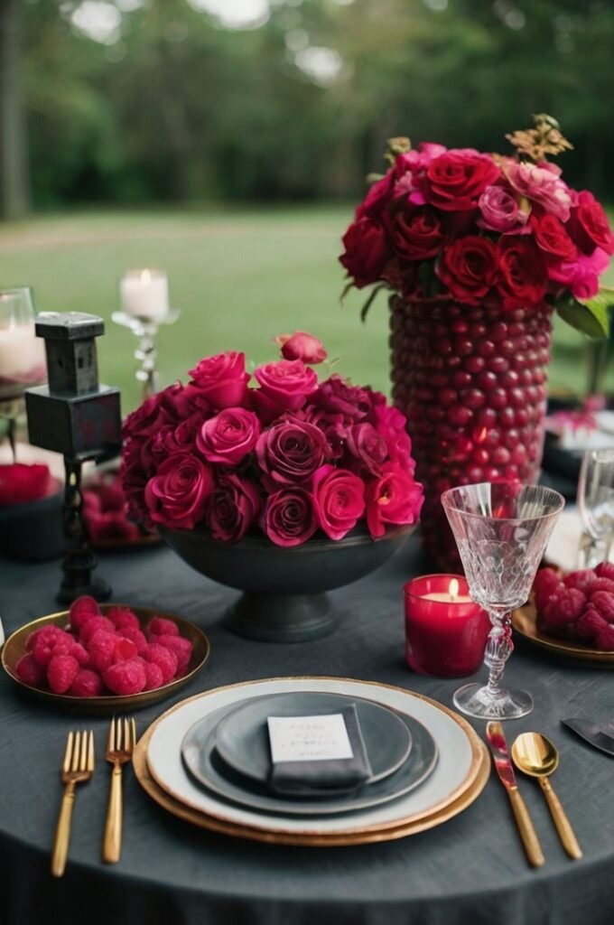Bold Raspberry & Charcoal