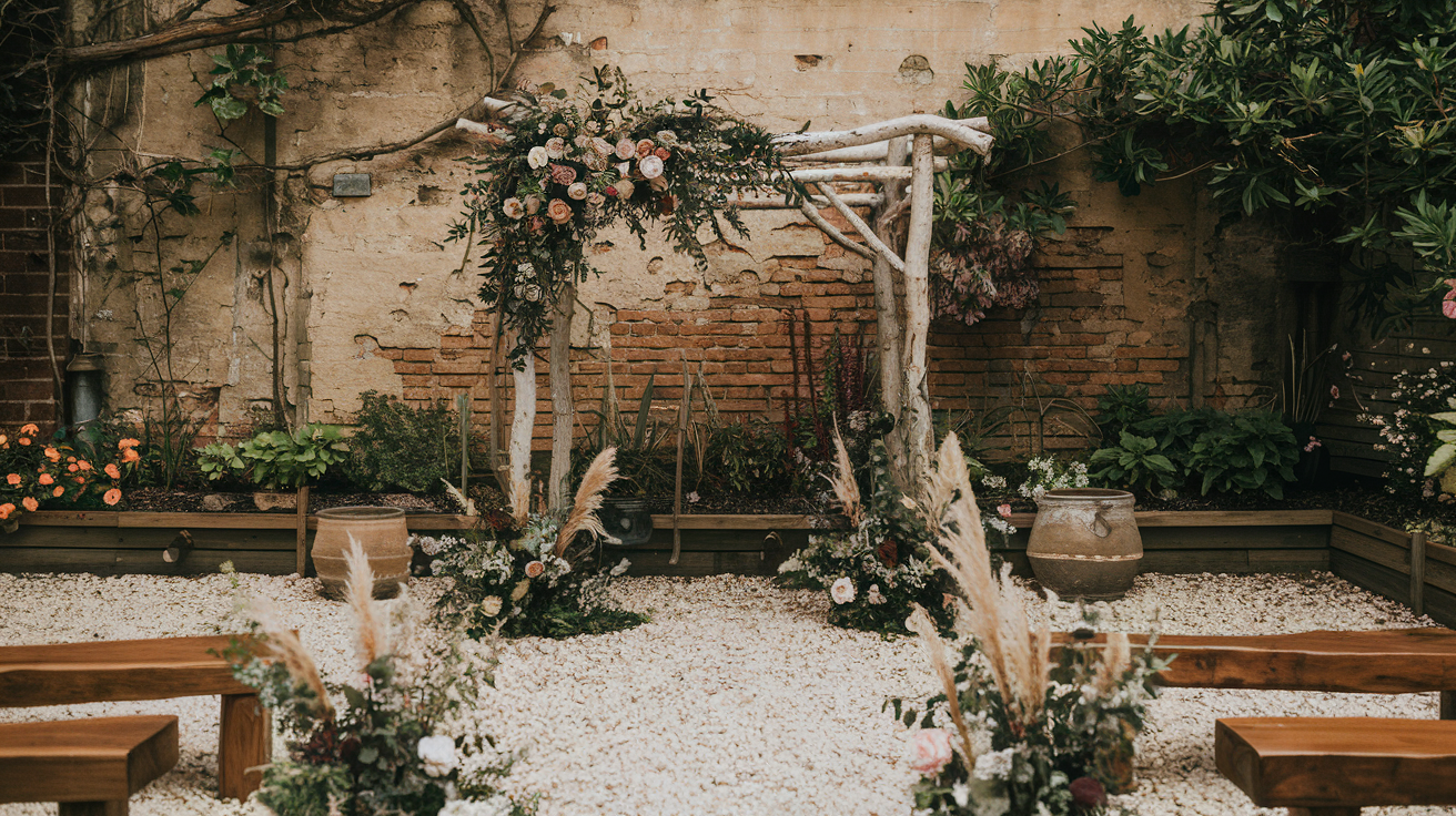 Flowery Bohemian Secret Garden Wedding