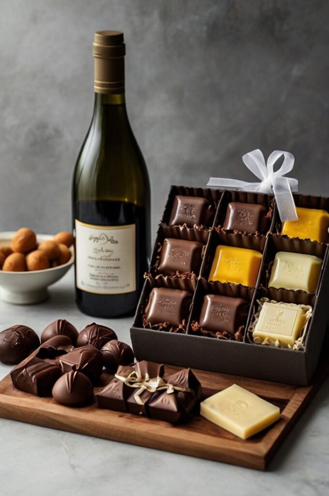 A Set of Gourmet Food Items for a Romantic Dinner