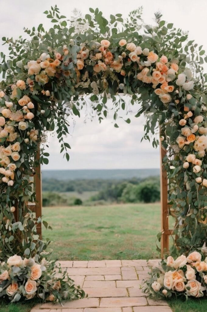 Floral Archway Overflowing with Summer Blooms