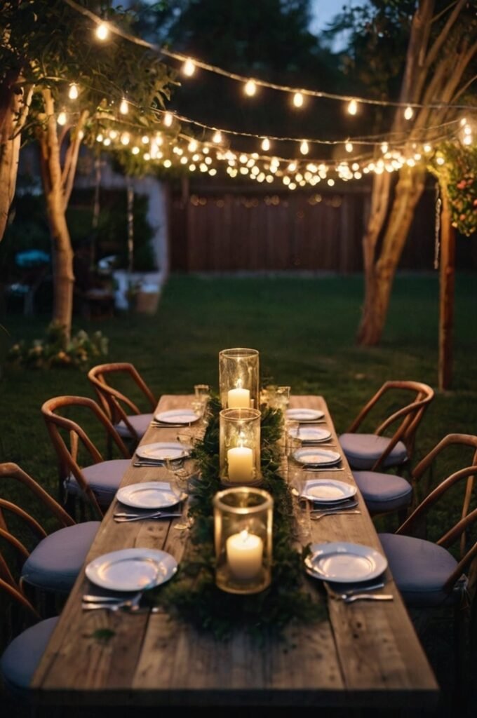 Intimate Outdoor Dinner Setup