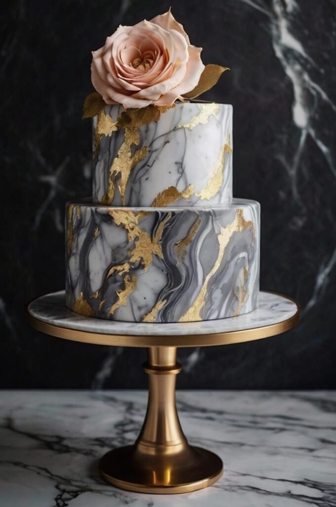 Marble-Inspired Cakes