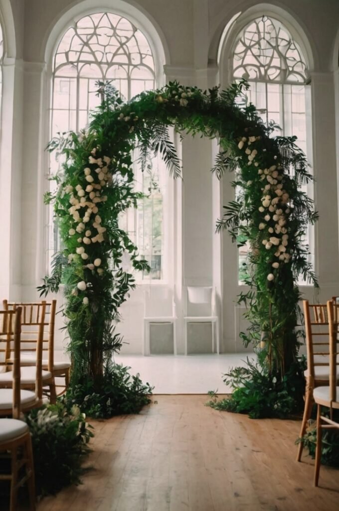 Minimalist Archway with Greenery