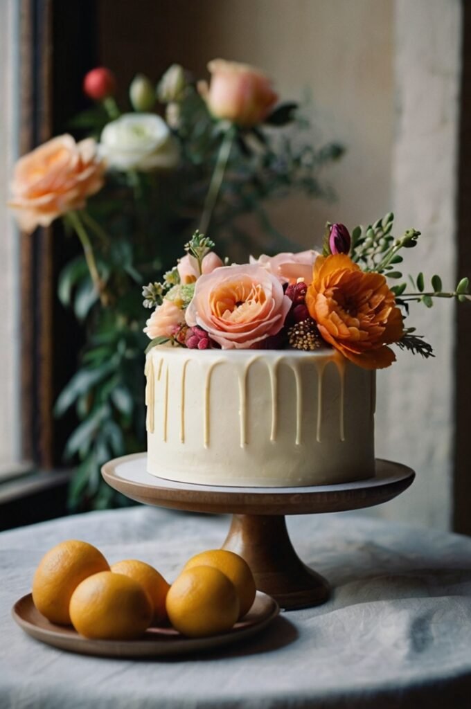 Small Cake with Statement Florals