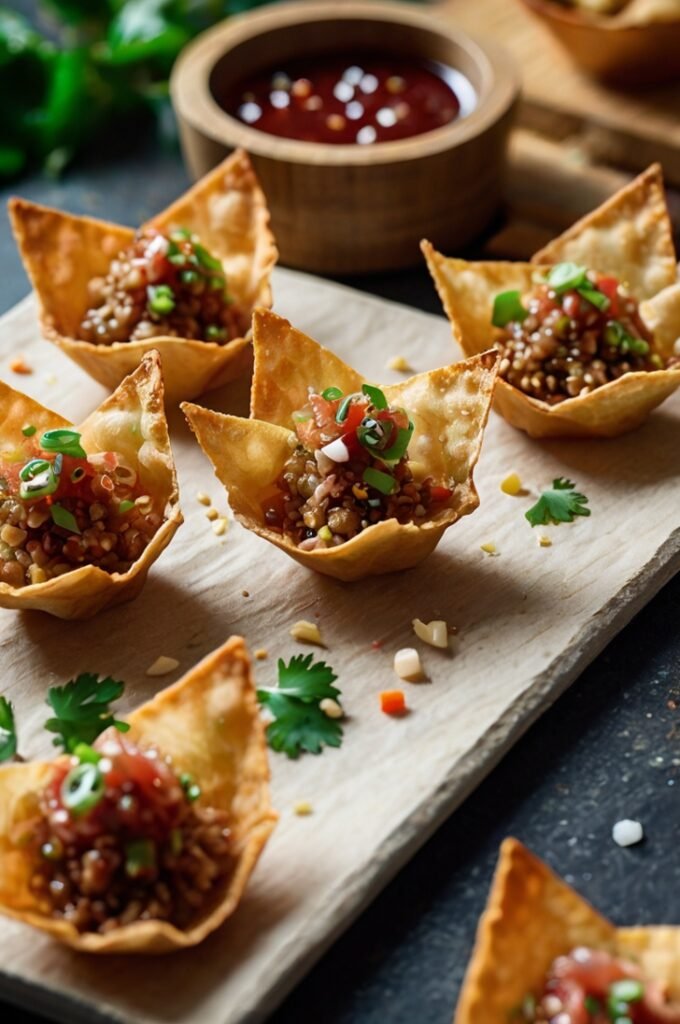 Tuna Tartare on Crispy Wonton