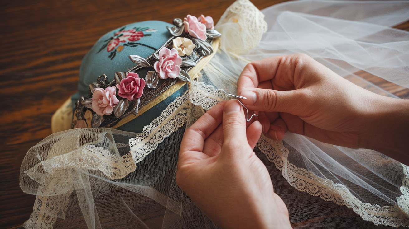 How to Attach Your Veil to a Headpiece