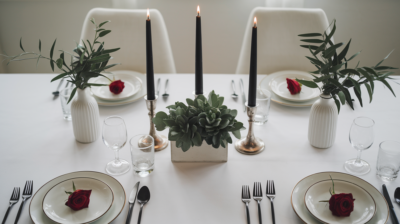Minimalistic Wedding Table Decor Ideas