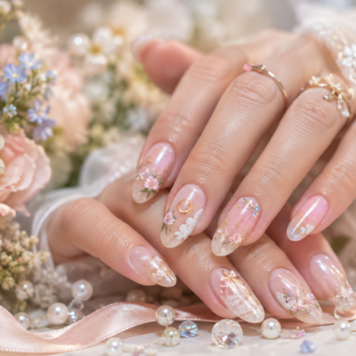 15 Whimsical Wedding Nail Ideas for a Dreamy Bridal Look