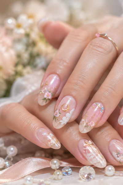 Whimsical Wedding Nail Ideas