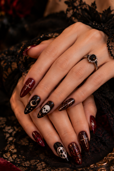 Halloween Wedding Nail Ideas