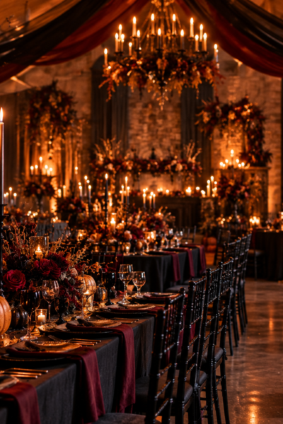 Halloween Wedding Reception Decor Ideas
