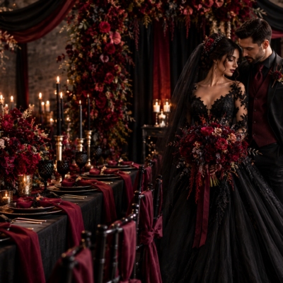22 Black and Burgundy Wedding Ideas for a Romantic Celebration