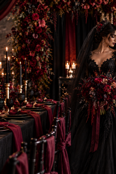 Black and Burgundy Wedding Ideas