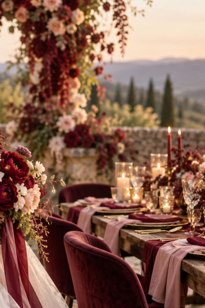 Merlot Wedding Color Palettes