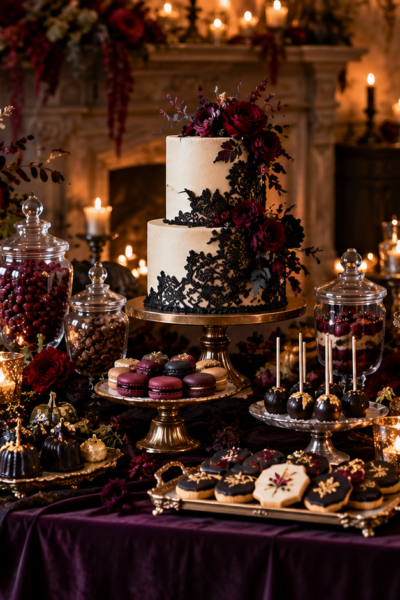Halloween Wedding Treat Table Ideas